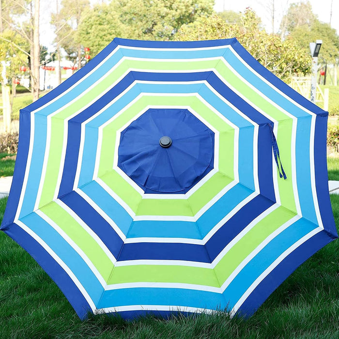 9' Outdoor Patio Umbrella, Outdoor Table Umbrella, Yard Umbrella, Market Umbrella with 8 Sturdy Ribs, Push Button Tilt and Crank