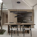 Black 3-Light Solid Wood Linear Pendant Chandelier