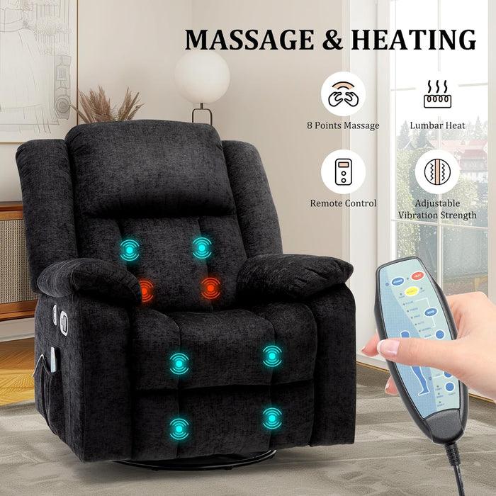 Rocking Recliner Chair with Massage & Heat