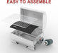 GT1001 Stainless Steel Portable Grill, 10000 BTU BBQ Tabletop Gas Grill with Folding Legs and Lockable Lid, Outdoor Camping, Deck and Tailgating, Silver