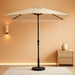 6.5X10Ft Rectangular Patio Umbrella with Push Button Tilt & Crank Lift for Garden,Uv Protection Outdoor Umbrella for Deck,Pool and Yard,Beige