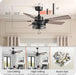52-Inch Industrial Ceiling Fan With Integrated Remote