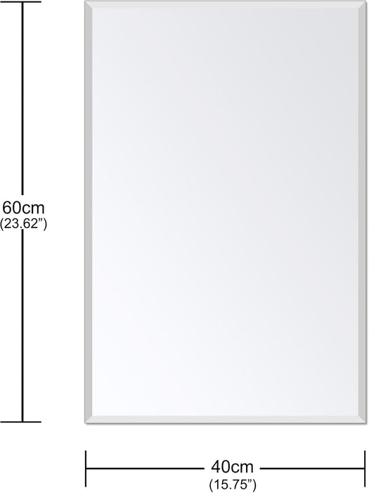 16x24 Beveled Frameless Bathroom Mirror For Vanity