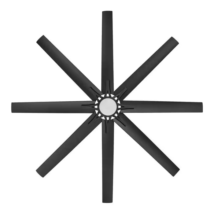 Kensgrove II 72 In. Smart Indoor/Outdoor Matte Black Ceiling Fan with Remote Included Powered by Hubspace