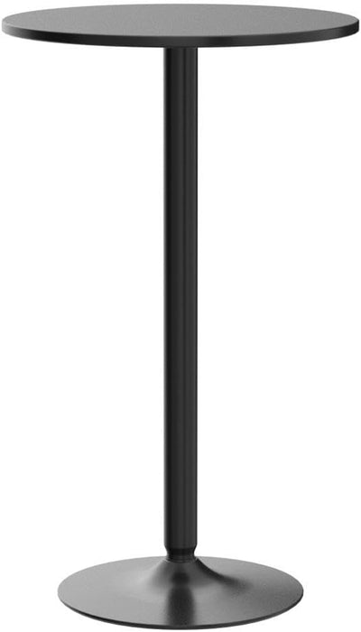 4-Pack 2-In-1 Bar Table with Detachable Pole, Heavy-Duty Metal Base, 24" round Top, 40"/22" Two Convertible Height, Cocktail Pub Table for Dining Room, Restaurant, Kitchen, Black