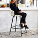 26" Velvet Bar Stools Set of 4 Counter Height Barstools Modern Bar Chair