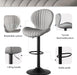 Bar Stools Set of 3 Modern Swivel Bar Chairs, Barstools Counter Height with High Backrest, Easy 3-5 Minute Assembly for Bar, Kitchen, Dining Room Light Grey