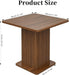 Small Square Dining Table for 2-4, 31.5 Inch Farmhouse Kitchen Table with 2-Tier Storage Shelf, Modern Wood Dinner Furniture with Fluted Doors, Dining Room, Living Room, Space Saving, Walnut