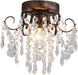 Small Crystal Ceiling Light Fixture Flush Mount,Black Ceiling Lights Modern Chandelier,Bedroom Hallway Closet Light Fixture Ceiling,Dia9.5 1 Light.