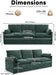 Green Chenille Cloudlike Sofa 83 Inches UltraComfort