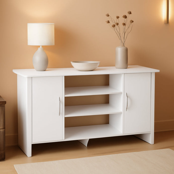 Econ Stand Entertainment Center, 50-Inch TV, White