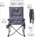 Oversized Folding Rocking Camping Chair, Padded Portable Rocker Chair for Patio, Lawn and Outdoors, Heavy Duty Hard Armchair for Adults Supports 400Lbs, Grey