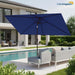 6.5'X10' Rectangular Patio Outdoor Umbrella,Large Coverage with Push-Button Tilt & UV Protection,Sturdy Ribs for Deck,Lawn,Pool,Backyard