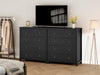 Black Storage Dresser Chest 4 Drawers 37InchesTall