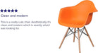 Alonza Series Orange Plastic Chair with Wooden Legs