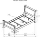 Home Furnishings Louis Philippe Traditional Wood Twin Size Sleigh Bed Frame 47-Inch Headboard White 202441T
