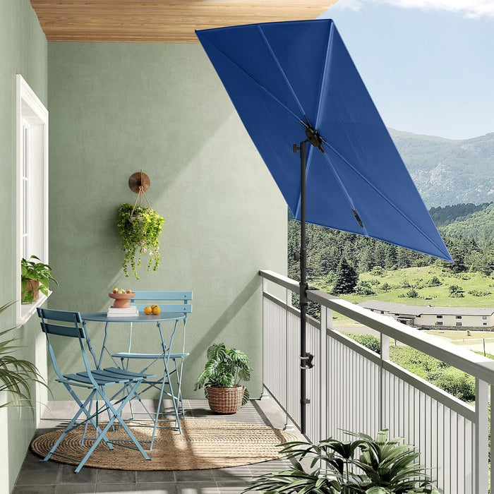 Balcony Umbrella, 6X4 FT Rectangular Outdoor Umbrella