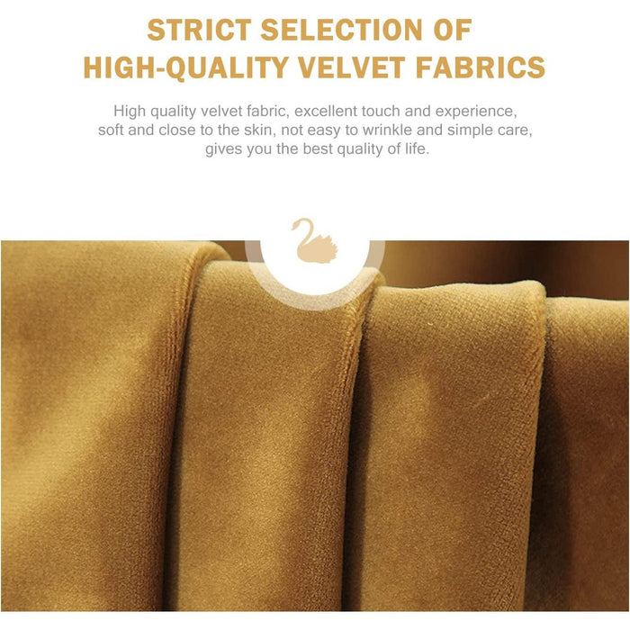 Gold Velvet Dining Room Chairs, Tufted, Ring Pull Trim