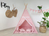 Toddler Teepee Tent Teepee Tent , Playhouse for Kids , Kids Playhouse , Indoor Playzone , Neutral Teepee Print , Pink Baby Girl Style Teepee