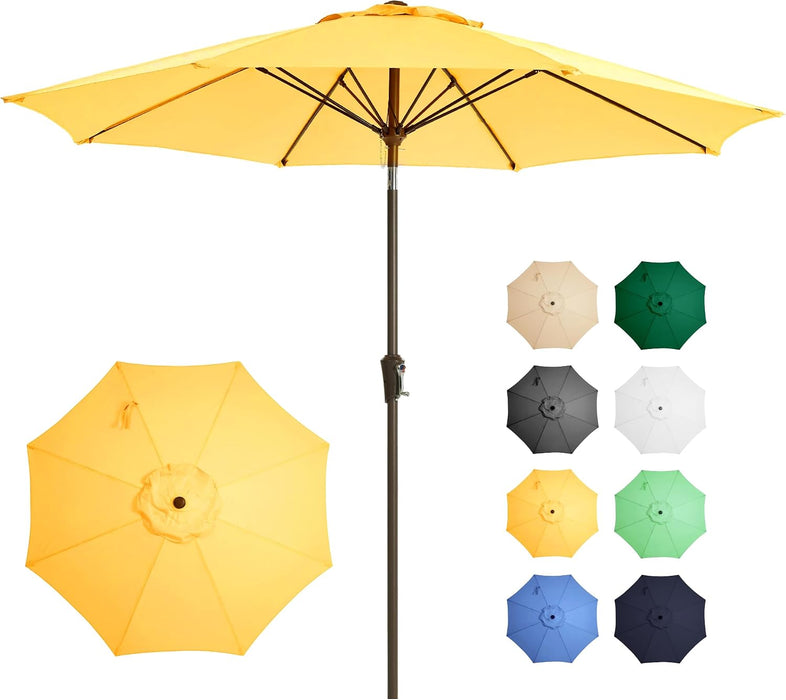 Patio Umbrella 9FT Outdoor Umbrella Patio for Garden Yellow