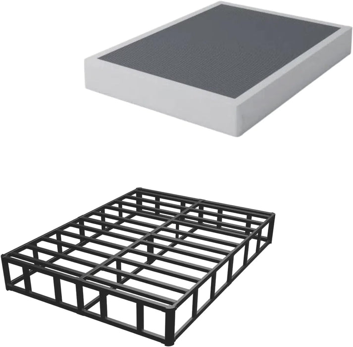 Queen Box Springs 9 Inch Heavy Duty Metal Box Spring Mattress Foundation 3000Lbs Max Weight Capacity/Non-Slip/No Noise/Easy Assembly/Easy Clean Cover