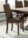 Home Furnishings - Spring Creek - Wood & Fabric - Chocolate Chairs with Upholstered Backrest - Home Kitchen & Dining Room - Set of 2 - Chocolate - 106582