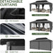 12x20 Hardtop Galvanized Steel Gazebo With Curtains