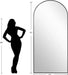Arched Full Length Mirror, 76"X34" Large Floor Mirror, Full Body Mirrors for Leaning or Hanging, Standing Mirrors for Bedroom, Living Room,Dressing Room, Aluminum Alloy Frame, Black