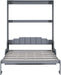Queen Size Murphy Bed, Wall Bed with Sofa and Cushion, Grey