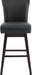 30 Inch Counter Height Swivel Bar Stools Set of 2, FSC Certified Modern Upholstered Faux Leather Swivel Barstool Chairs with Back, Black