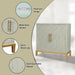 32" Accent Cabinet with Gold Trim