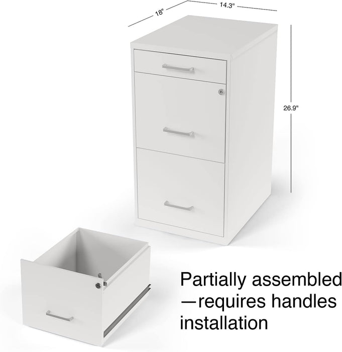 Locking 3-Drawer Vertical File Cabinet