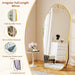 Full Length Dress Mirror - 76"X34" Floor Mirror, Gold