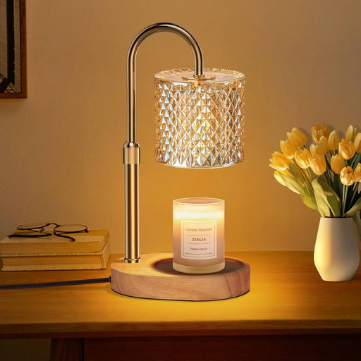 Candle Warmer Lamp with Timer, Candle Lamp with Dimmer, Wax Warmer Height Adjustable for Home Decor, Wax Melt Warmer for Scented Candles