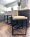 Bar Stools Set of 4 - Counter Height Bar Stool Pu Leather Kitchen Modern Bar Chairs, Bar Stools with Back