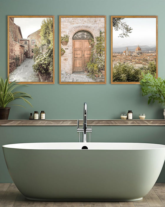 Framed Wall Art 16x24 Florence Tuscan Cityscape Set