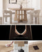 47-Inch round Dining Table for 4-6 People, Pedestal Kitchen Table
