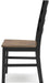 Wildenauer Rustic Armless Dining Chair, Set of 2, Black & Light Brown