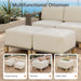 Patio Furniture Set, Outdoor Sectional with 9.5'' Thick Cushion