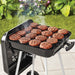 17.5" Square Steel Charcoal Grill with Wheels, Black, New