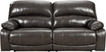 Faux Suede Recliner Loveseat - Dark Gray