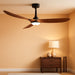 Smart 72 Inch Walnut Outdoor Ceiling Fan Technology