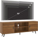 70 Inch Mid Century Modern TV Stand for 75 Inch TV, Wood TV Stand with Storage, Entertainment Center for Living Room Bedroom, TV Media Console, Walnut