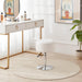Adjustable Ottoman Stool White Vanity Stool Vanity Chair for Makeup Room Stool Chair for Vanity Stool with Storage Makeup Stools with Storage Swivel Makeup Chair for Bathroom Faux Leather