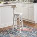 Zeke White 24" Counter Stool with round Seat