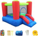 KC106 8X7 Foot Junior Inflatable Bouncer, Kid Park, Jumping Bouncing House, Jump Slide Playhouse W/ 50 Pit Balls, 3 Sides Mesh Protection, and Heavy-Duty GFCI ETL Certified 385W Blower