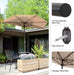 Half Umbrella Outdoor Patio Shade, Beige, 9Ft