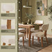 Upholstered Dining Chairs Set of 4, Mid Century Dining Room Chairs, Beige