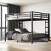 Queen HeavyDuty SpaceSaving Double Queen Bed Black