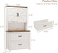 White Two Drawer Lateral File Cabinet